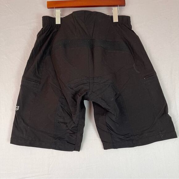 Fox Racing Mountain Bike Shorts Mens Large Black Padded Liner Cargo Pockets 9” - Picture 4 of 11